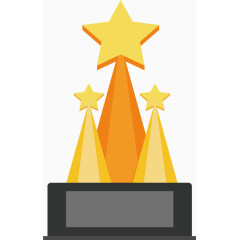 五角星金色奖杯