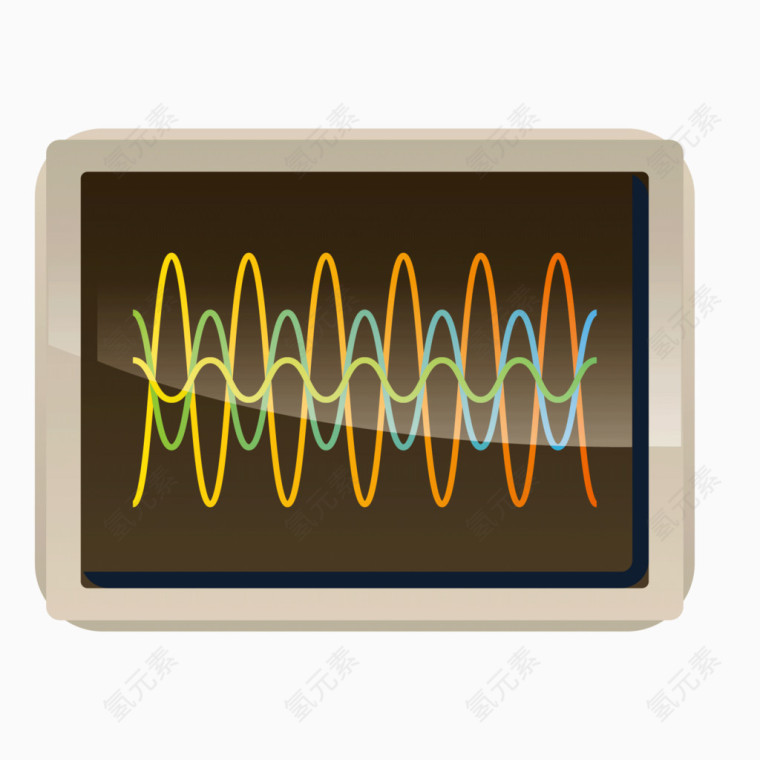 矢量声音波纹三色规律波动