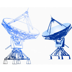 矢量蓝色信号接收器