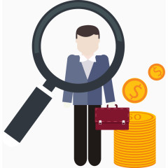 寻找投资者图标插图矢量