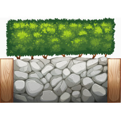 矢量石头护栏