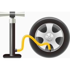 轮胎打气图标矢量图