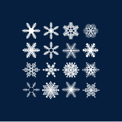 卡通手绘精美雪花