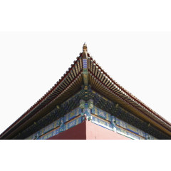 中式屋檐免抠建筑装饰