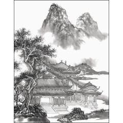 水墨山水画