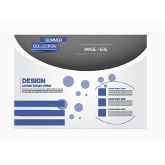 简约商务折页设计矢量素材