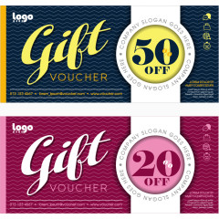 矢量彩色圆环消费券