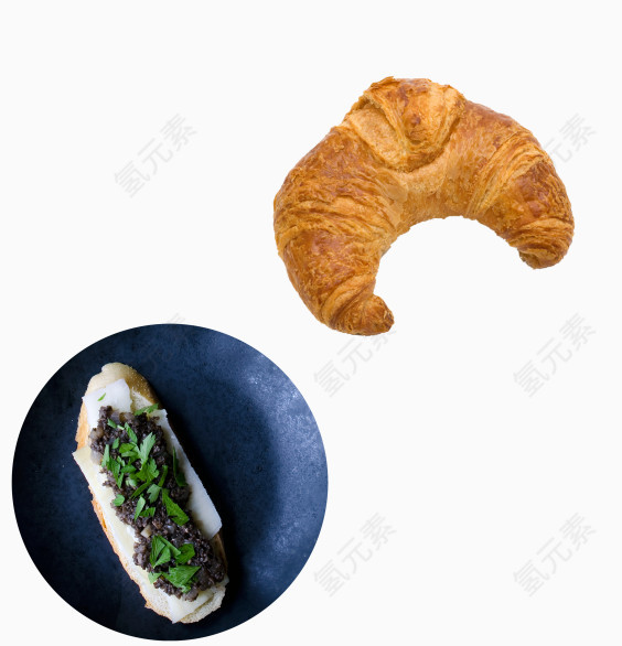 牛角包素材