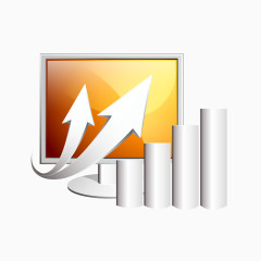 黄色指标上升图形