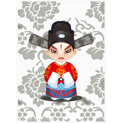 卡通古代官员乌纱帽卡通素材