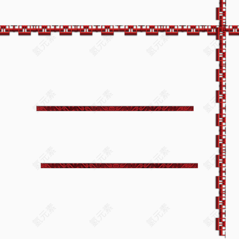 传统边框纹理免抠图素材