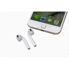 苹果7无线耳机特写