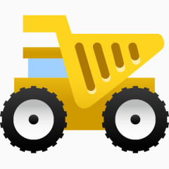 黄色工程车矢量图