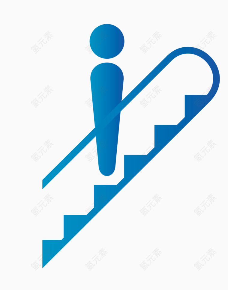 矢量电梯标识扶梯上行