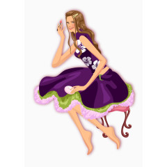 矢量化妆的女孩