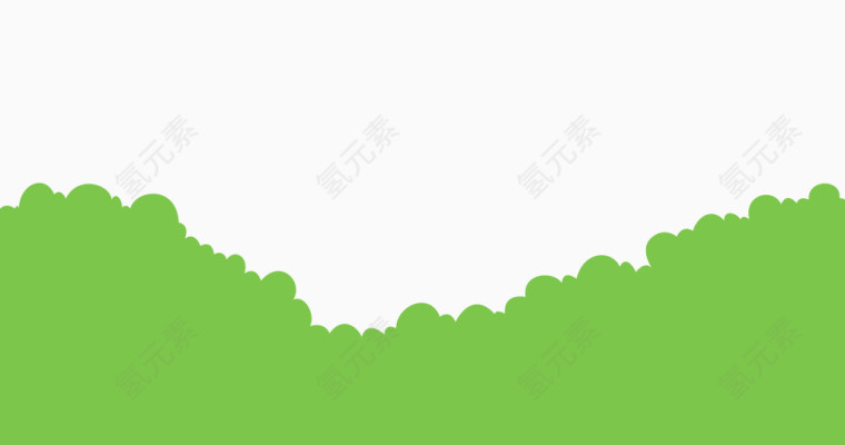 矢量卡通绿色草地文案底板素材