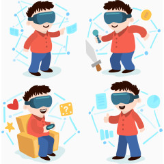 红衣男孩虚拟体验