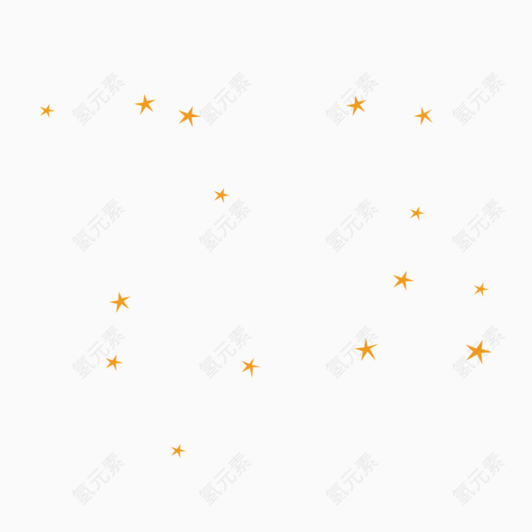 矢量创意设计白底黄色五角星分布图