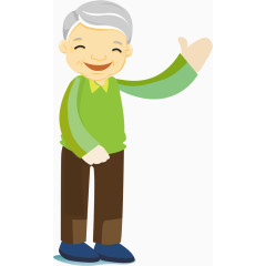 卡通老年人