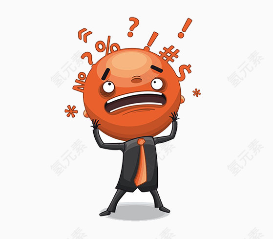 卡通百思不得其解章鱼