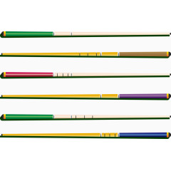 可爱彩色桌球棒矢量图