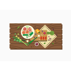 案板上的食物图案