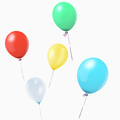 彩色气球漂浮素材
