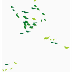 绿色唯美清晰树叶飘落
