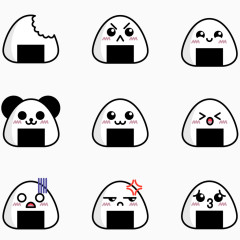 可爱日本饭团矢量图