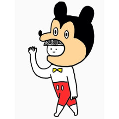 夸张米奇打招呼