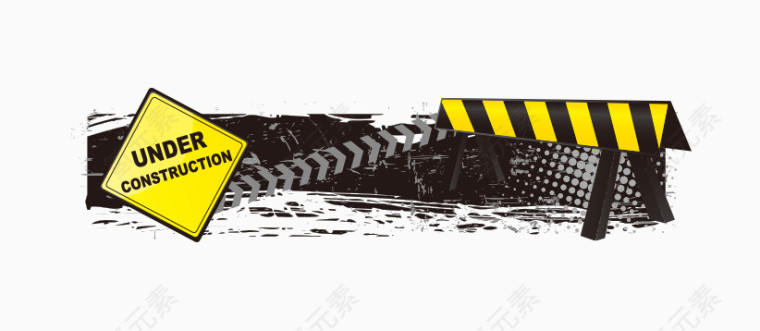 黑色标识警示矢量