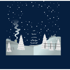 冬季雪景矢量图
