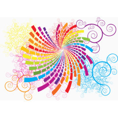 矢量图汇聚效果