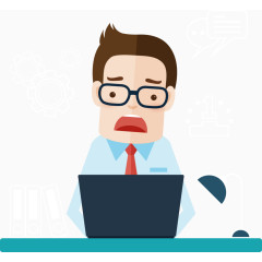 工作中的商务男人