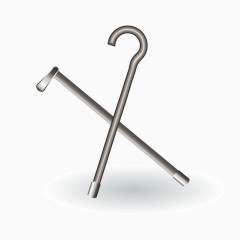 简易拐杖矢量图