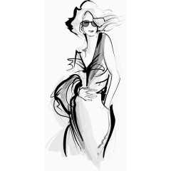 矢量性感时尚女人