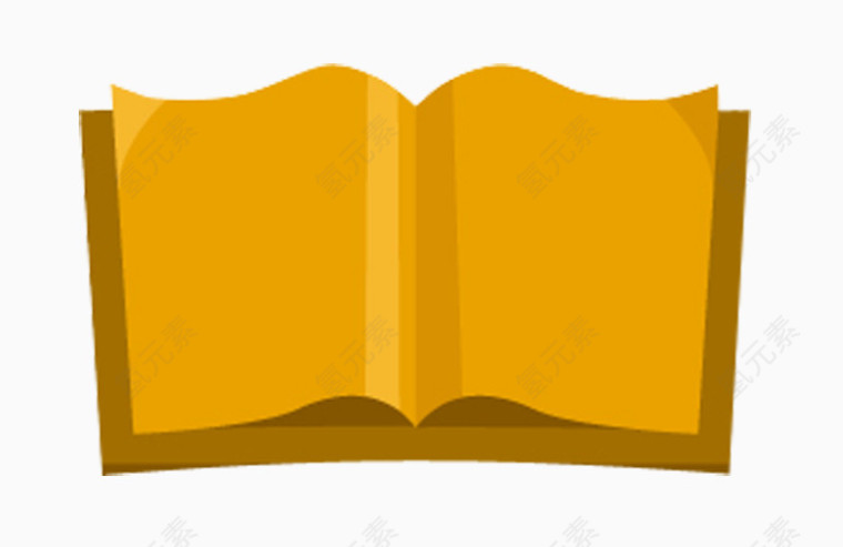 卡通金色书本素材图