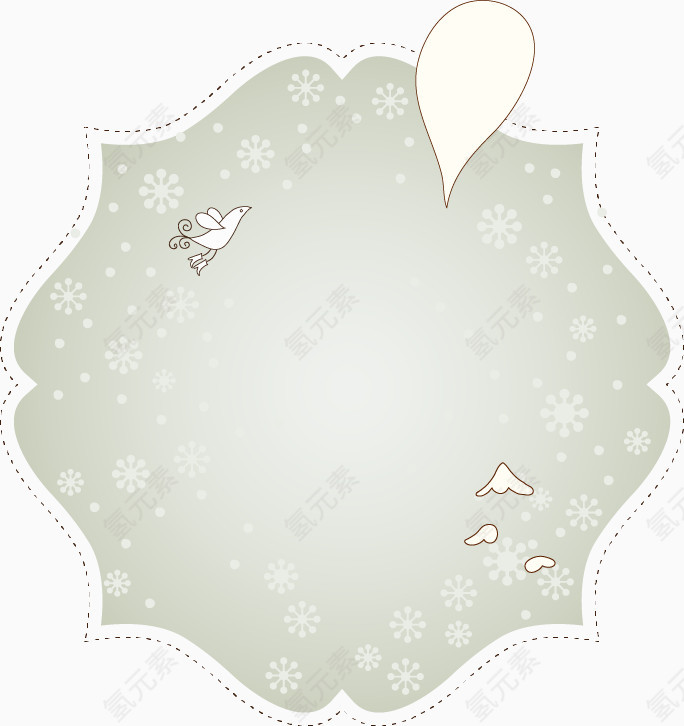 简约花纹雪花图案