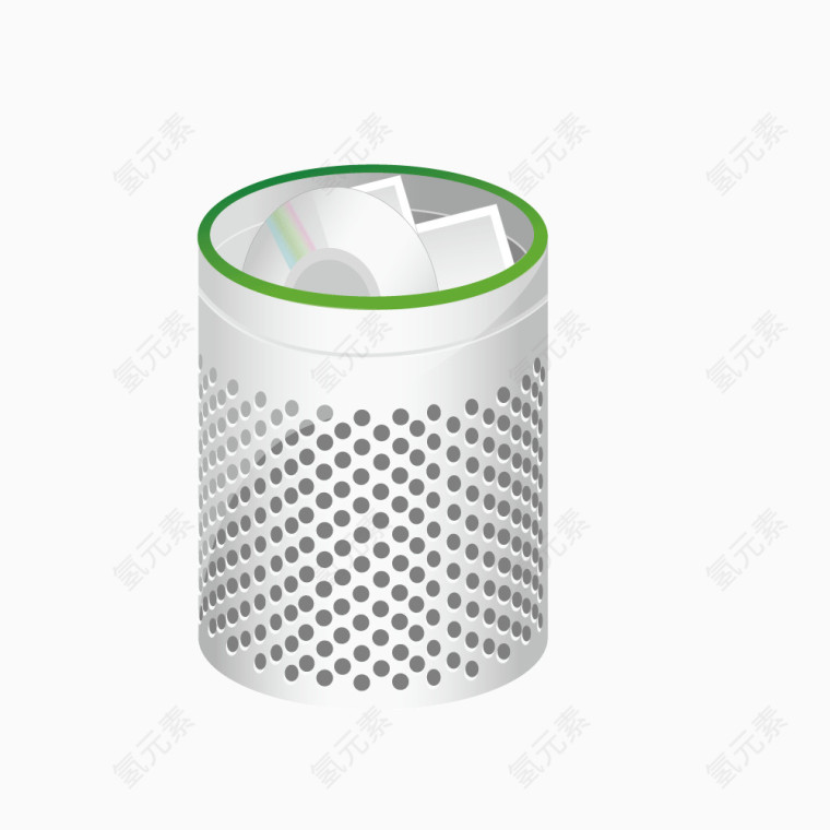 矢量金属垃圾桶