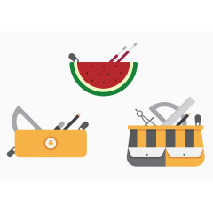 三款可爱卡通文具笔袋造型设计