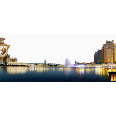 地产海报元素城市夜景