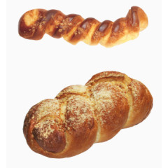 麻花卷式的面包