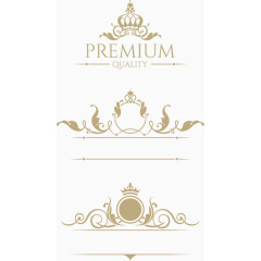 矢量欧式皇冠花纹设计素材