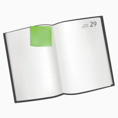 矢量日记本便签记事本