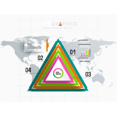 矢量PPT信息图表统计数据素材