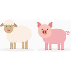 手绘小猪矢量图