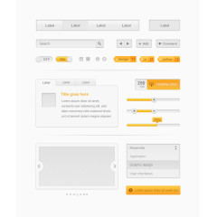 简洁风ui控件设计合集PSD源文件