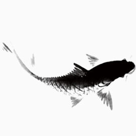漂浮水墨画
