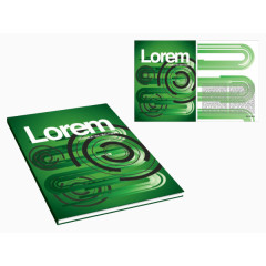 潮流墨绿色封面模版