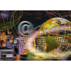 因特网科技未来地球线框